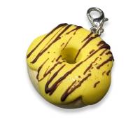 Fimo Zironen-Donut, Charm, mit Schokoglasur Bild 2