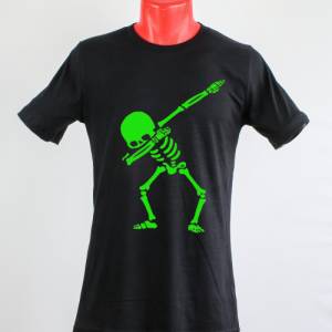 Herren T-Shirt  Motiv Skelett schwarzes Herren T-Shirt Bild 2