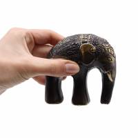Fengshui Glücksbringer Messing Elefant Bild 2