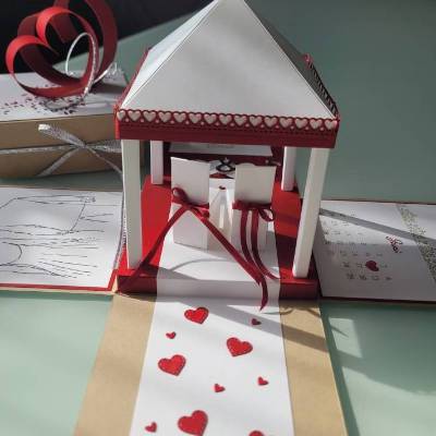 Explosionsbox XL zur Hochzeit als Geldgeschenk mit Pavillion, Stampin up
