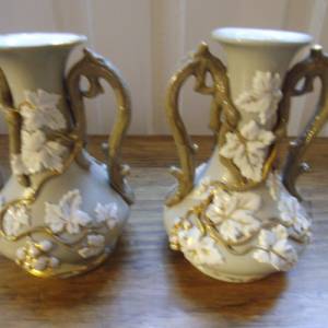 2 kleine Jugendstil Vasen Vase antik Kaminvasen Bild 3