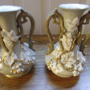 2 kleine Jugendstil Vasen Vase antik Kaminvasen Bild 6