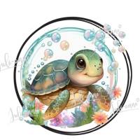 Bügelbild PATCH Baby Schildkröte Bild 1