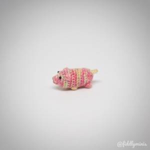 Gehäkeltes Multicolor Glücksschwein (microcrochet) Bild 5