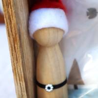 Serviettenhalter aus Holz mit Spruch Frohe Weihnachten Bild 4