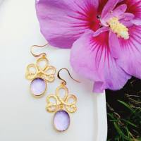 Kette und Ohrringe "Lavendelrosa" Bild 2