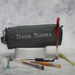 Stifte Tasche mit Deinem Namen Federmäpchen personalisiert Etui für Stifte mit Wunschtext persönliches Geschenk Bild 2