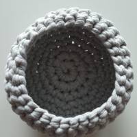 Utensilo, Körbchen aus Textilgarn, Aufbewahrung, 13 cm, grau Bild 1