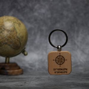 Schlüsselanhänger personalisiert mit Deinen GPS-Koordinaten und QR-Code  Anhänger personalisiert  persönliches Geschenk Bild 7