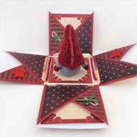 Explosionsbox Geldgeschenk Nikolaus Weihnachten Wichtel Geschenk Verpackung Bild 4