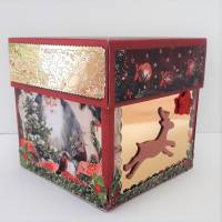 Explosionsbox Geldgeschenk Nikolaus Weihnachten Wichtel Geschenk Verpackung Bild 5