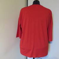 Maritimes rotes Damen T - Shirt, " Seeluft ", mit Applikationen und Zierknöpfen Bild 3