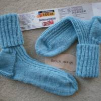 Socken für Damen, Größe 36, sky himmelblau Bild 1