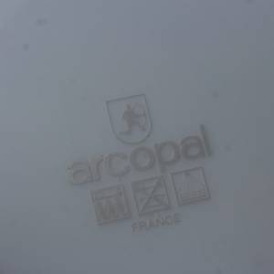7er Set Arcopal Kuchenteller Zwiebelmuster Opalglas Vintage 90er Jahre Bild 4