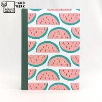Notizbuch A5, Melone grün, 300 Seiten, handgefertigt Bild 2
