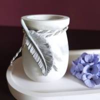Geschenkset  ** Ovales Tablett mit Vase, Hortensienblüte und Teelicht ** Bild 6