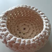 Utensilo, Körbchen aus Textilgarn, Aufbewahrung, 14 cm, creme-weiß Bild 2