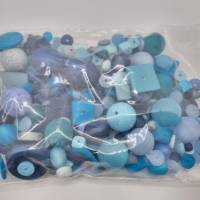 Perlenpaket 150gr. Polarisperlen Blau verschiedene Größen Bild 2