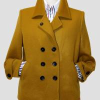 Damen Woll-Jacke in Klassik Honiggelb/ Hochwertiger Wollstoff Bild 1