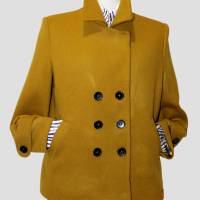 Damen Woll-Jacke in Klassik Honiggelb/ Hochwertiger Wollstoff Bild 2