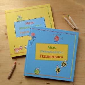 Kindergarten - Freundebuch, für 25 Freunde und 8 Erzieher*innen, 21 x 21 cm Bild 1