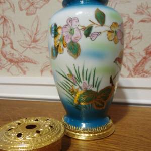 50er Original Aerozon Rauchverzehrer als dekorative Blumenvase Vase Türkis-Petrol Vintage Bild 4