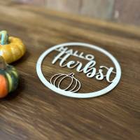 Ring "Hallo Herbst" mit Kürbis aus Holz Bild 2