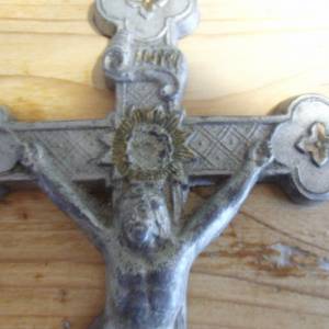 Kreuz Christus Kruzifix antik Brocante Bild 2