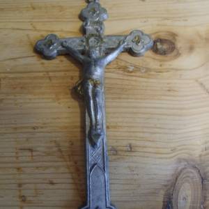 Kreuz Christus Kruzifix antik Brocante Bild 3