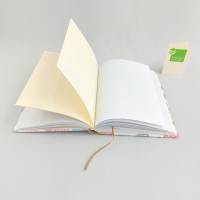 Notizbuch A5, beige maritim, 300 Seiten, handgefertigt Bild 5