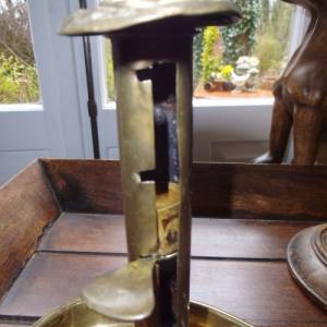 Antik Kammerleuchter Tellerleuchter Schiebeleuchter Kerzenhalter Leuchter Bild 6