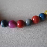 Bunte Perlenkette aus gefärbten Süßwasser-Muschelperlen Bild 2
