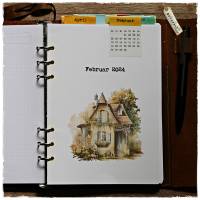 Kalender "DOTS Landhaus 2024" - 1 Kalender mit 12 wunderschönen Grafiken von typischen Häusern auf dem Land Bild 2