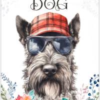 Hundeschild LIFE IS BETTER WITH A DOG mit Scottish Terrier Bild 1
