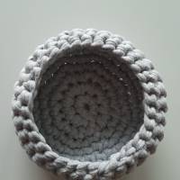 Utensilo, Körbchen aus Textilgarn, Aufbewahrung, 13 cm, grau Bild 1