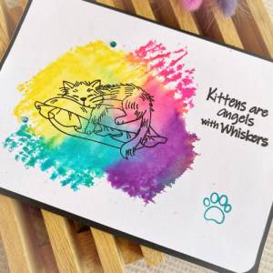 Grußkarte Katze | Kittens | mit Umschlag | Katzenliebe Geburtstag Bild 2