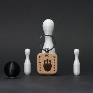 Kegelclub Schlüsselanhänger personalisiert | Schlüsselanhänger aus Holz | Klubanhänger personalisiert | persönliches Ges Bild 3