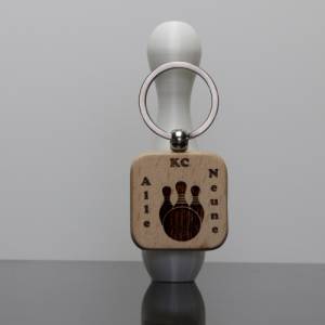 Kegelclub Schlüsselanhänger personalisiert | Schlüsselanhänger aus Holz | Klubanhänger personalisiert | persönliches Ges Bild 4