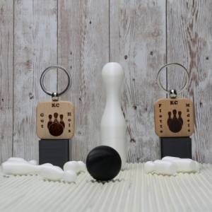Kegelclub Schlüsselanhänger personalisiert | Schlüsselanhänger aus Holz | Klubanhänger personalisiert | persönliches Ges Bild 6