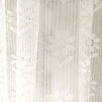 Vintage Scheibengardine Gardine -1- Blüten-Motive in weiß aus den 60er Jahren Bild 6