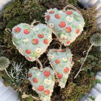 Set ( 4 Stück ) dekorative Herzen für die Winterzeit Bild 1