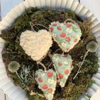 Set ( 4 Stück ) dekorative Herzen für die Winterzeit Bild 2