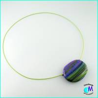 Wechselschmuck Magnet Zwischenstück  lila-blau-grün gestreift ART 6683 Bild 4