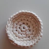 Utensilo, Körbchen aus Textilgarn, Aufbewahrung, 12 cm, creme-weiß Bild 1