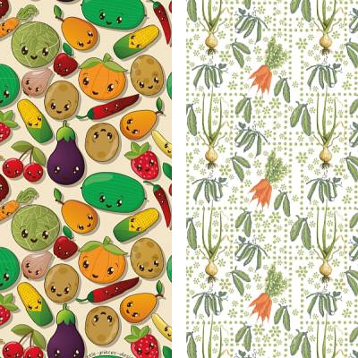 10 Lesezeichen Küche+Kochen, Veggie - Cooking - Typo - Sommerfrüchte, 4 Motive wahlweise