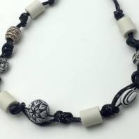 EM Keramik Halsband, Halskette, Schmuckband, Armband für Hund und Mensch - Yin und Yang Bild 1