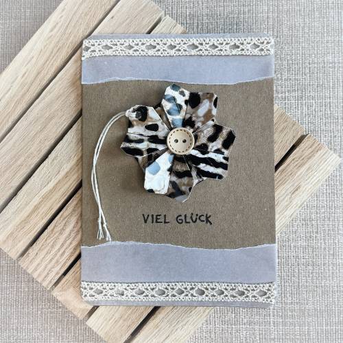 Grußkarte Viel Glück | mit Umschlag | Leoliebe