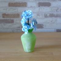 Papierblumen – hellblaue Blütenstaude mit silbernen Akzenten // Dekoration // Geschenk // Papierblüten Bild 5