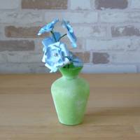 Papierblumen – hellblaue Blütenstaude mit silbernen Akzenten // Dekoration // Geschenk // Papierblüten Bild 6