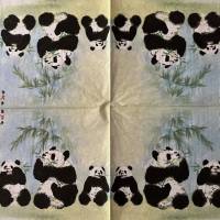Serviette / Motivservietten Panda -1 einzelne Serviette Bild 1